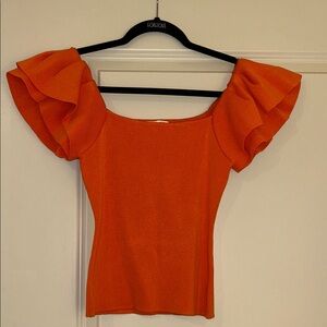 Timing Bright Orange Knit Top